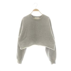 23AW Cropped スウェット プルオーバー カットソー 杢グレー