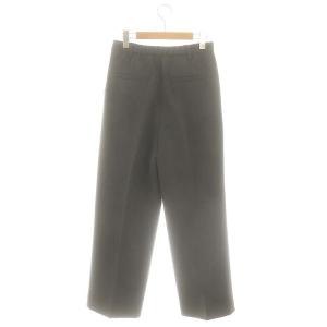 Spick&Span 24SS ダブルクロスツータックパンツ スラックス ボトムス 38 チャコールグレー