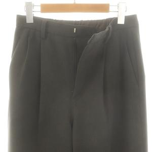 Spick&Span 24SS ダブルクロスツータックパンツ スラックス ボトムス 38 チャコールグレー