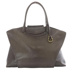 Bie ハンドバッグ レザー ダークブラウン /YO24