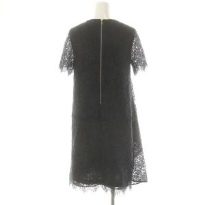 ADORE レース ワンピース ひざ丈 半袖 36 ブラック
