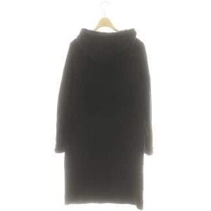 HYKE メルトンダッフルコート アウター ウール 3 黒 /NR OS