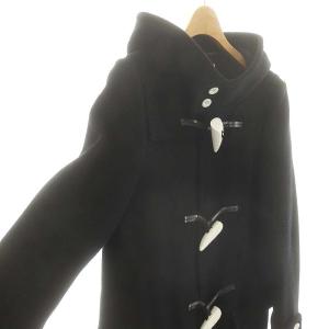 HYKE メルトンダッフルコート アウター ウール 3 黒 /NR OS