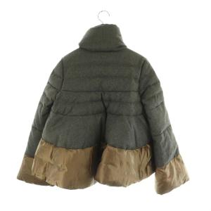 MONCLER ×sacai MIWAKO ダウンジャケット 0 ブラウン グレー