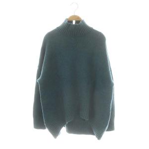 STUDIOUS別注 オーバーサイズハイネックニット セーター 長袖 38 ブルーグリーン /DF OS