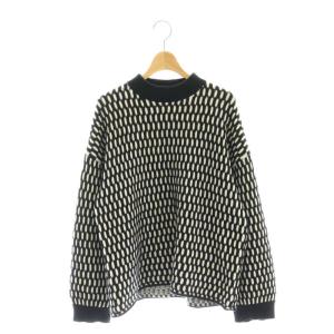 Cashmere Plaited Cable Po プルオーバー ニット セーター 長袖 S ブラック