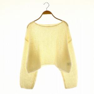 22AW ハンドモヘアプルオーバー ニット セーター 長袖 オフホワイト /DF OS