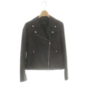 シープレザーライダースジャケット ジップアップ 38 ブラック /DO OS