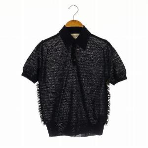 近年モデル tassel knitting poro pullover ポロシャツ ステッチ 半袖 34