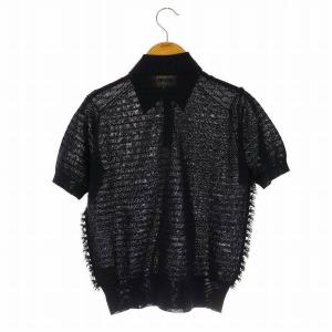 beautiful people 近年モデル tassel knitting poro pullover ポロシャツ ステッチ 半袖 34