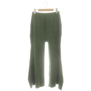 エイブルイッセイミヤケ ニットフレアパンツ イージー 2 グリーン /DO OS