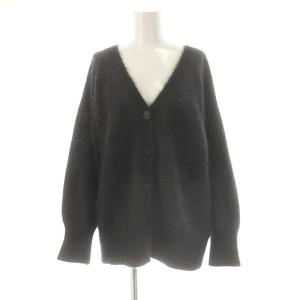 ファーニット2WAYカーディガン ニット Vネック F グレー /DF OS