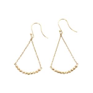 ミラーボール フックピアス K10 YG イエローゴールド /SR27