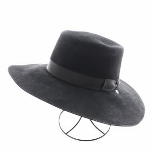 ラビットフェルトウールハット つば広帽 帽子 2 黒 ブラック S-212807 /AN11 SH OF