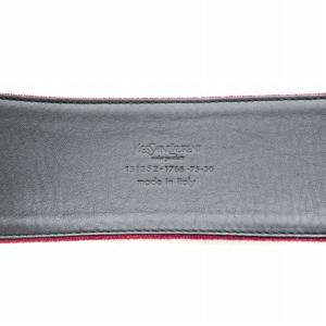 YVES SAINT LAURENT rive gauche ベルト ハトメ ベルベット レザー ボルドー 151352