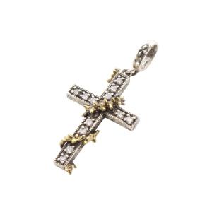 LOVE & HATE クロスペンダント ネックレス Silver925 k18