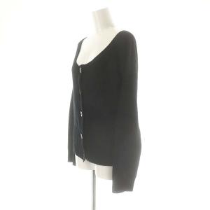 PRADA カシミヤニットカーディガン 長袖 40 ブラック /DO OS SH