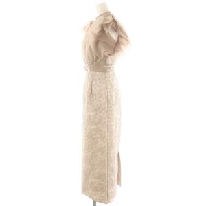 SNIDEL 24SS ボレロセットジャガードドレス ロング 0 ピンクベージュ