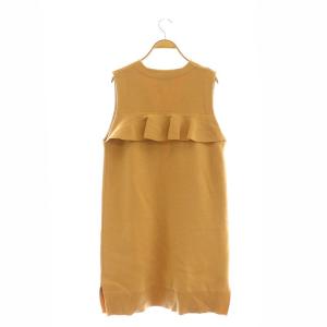 Chesty ファーニットベスト 前開き ロング 1 キャメル マルチカラー /ES OS