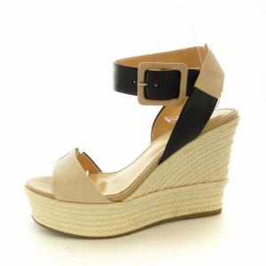 Sergio Rossi エスパドリーユウエッジソールサンダル 35 ベージュ /EE OF