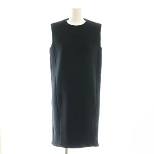 ウールノースリーブワンピース 膝丈 38 ブラック /ES OS