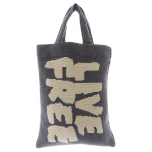 アクリルニットハンドバッグ トートバッグ 青 ブルー グレー FN-K2 /SR5