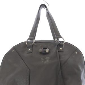 YVES SAINT LAURENT ミューズレザートートバッグ ハンドバッグ グレー 153959