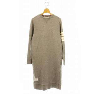 クラシックループバック 4BARセータードレス ワンピース グレー