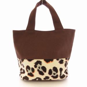 FEILER レオパード トートバッグ ハンド 切替 レオパード柄 茶 ブラウン /EE MT