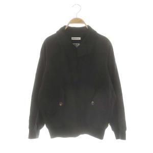 JACKET LINEN CANVAS ブルゾン ジャケット リネン混 01 S 黒