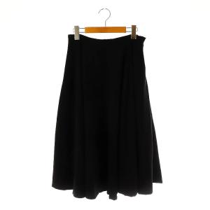 MI-MOLLET TUCK SKIRT スカート フレア ロング 2 ブラック /DF OS