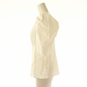 CELFORD パフスリーブペプラムブラウス プルオーバー 半袖 36 ホワイト /DF OS