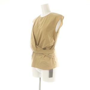 ESTNATION ノースリーブ ブラウス キーネック 36 ベージュ