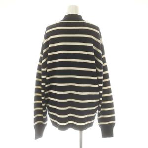 L'Appartement Mockneck Border モックネックニット カットソー ボーダー ウール 紺 アイボリー /MI