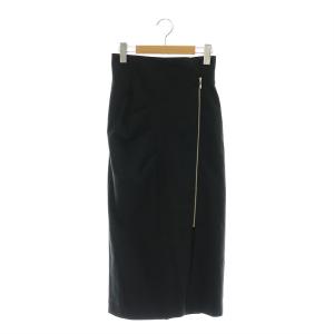 24SS ジップアップ タイトスカート 0 黒 /MI OS