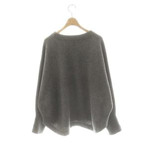 Spick&Span 23AW ドルマンロングリブニット セーター ウール グレー