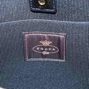 TOCCA CHECKER CLOVER KNITBAG トートバッグ ハンドバッグ ショルダーバッグ 総柄 黒 ブラック