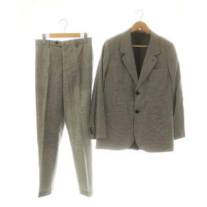 vintage フランス製 千鳥格子柄 スーツ セットアップ テーラードジャケット パンツ スラックス