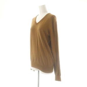 SLOANE コットンVネックニット カットソー 長袖 2 茶 /NR OS