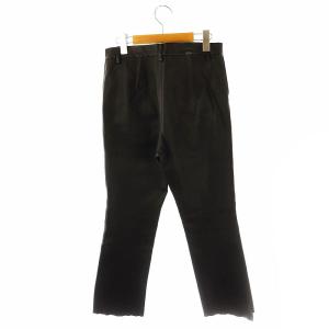 Deuxieme Classe leather パンツ スリムパンツ 羊革 38 ブラック