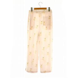 gelato pique 24SS DOG柄ロングパンツ イージーパンツ ルームウェア F ピンク /DF OS
