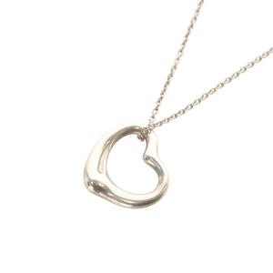ミディアム  オープン ハート ペンダント ネックレス SV 925 シルバー /SR25 OH