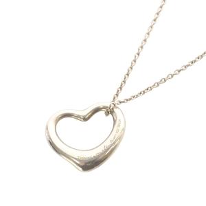 TIFFANY&Co. ミディアム  オープン ハート ペンダント ネックレス SV 925 シルバー /SR25 OH