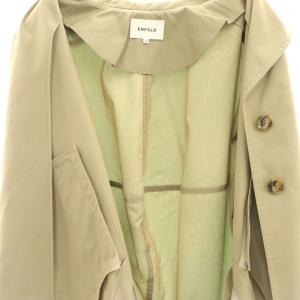 ENFOLD シャンブレーギャバコクーンコート スプリングコート 36 ベージュ