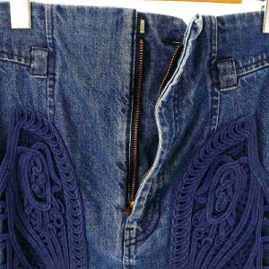 Mame Kurogouchi Embroidered Denim Skirt 1 ブルー MM21PS-SK704