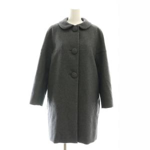 ウール ラウンドカラーコート ミドル丈 8 M グレー