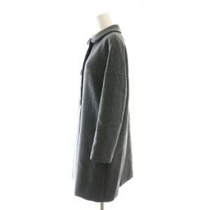 J&M DAVIDSON ウール ラウンドカラーコート ミドル丈 8 M グレー