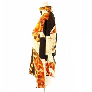 Mame Kurogouchi 23FW Marble Print High Neck Jersey Top