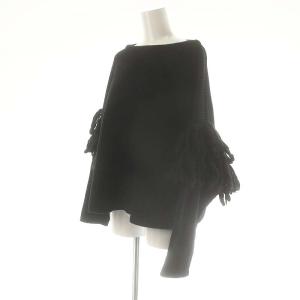 ADORE バルキーフリンジニットトップス セーター ウール 38 黒 /MI OS