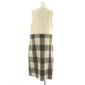 ADORE トスカニアチェックワンピース ロング カシュクール 38 アイボリー マルチカラー
